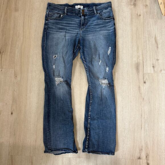 Buckle BKE Payton Mid Rise Bootcut Stretch Jeans Castillo Wash Distressed 38 - Picture 2 of 8